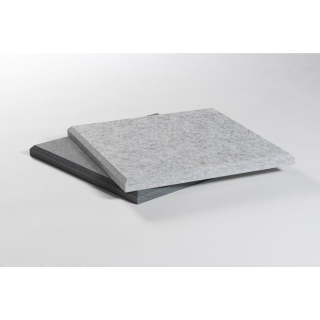 Akoestische PET-vilt wandtegels, set24, combi set grijs,30x30cm