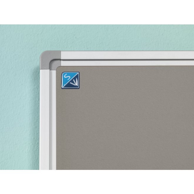 Prikbord Softline profiel 16mm, bulletin blauw, 120x180 cm