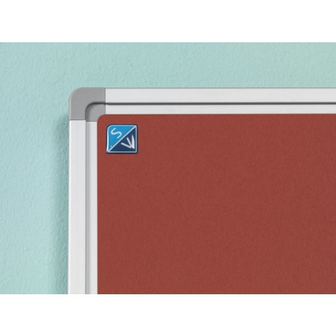 Prikbord Softline profiel 16mm, bulletin blauw, 120x180 cm