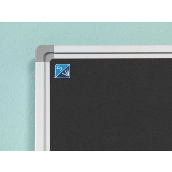 Prikbord Softline profiel 16mm, bulletin blauw, 120x180 cm