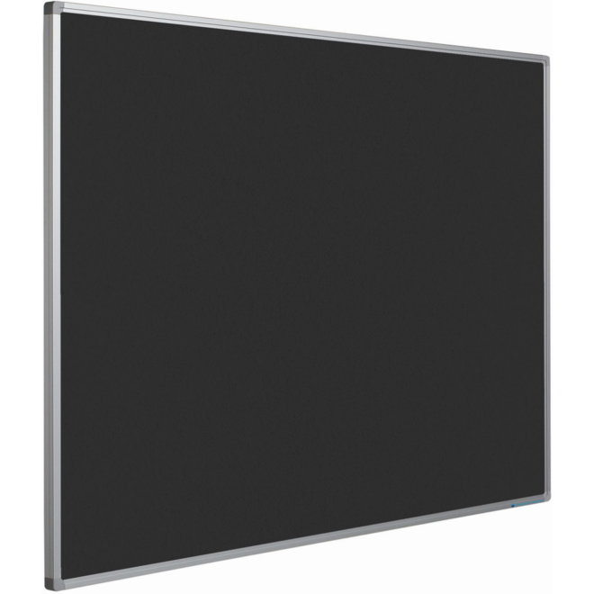 Prikbord Softline profiel 16mm, bulletin zwart, 120x300 cm