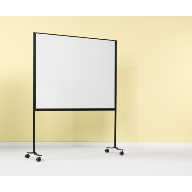 Verrijdbaar Work Board, emailstaal wit, 120x150 cm