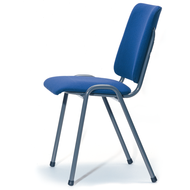 Stoel Time out, stoffen rug en zitting incl. viltdoppen