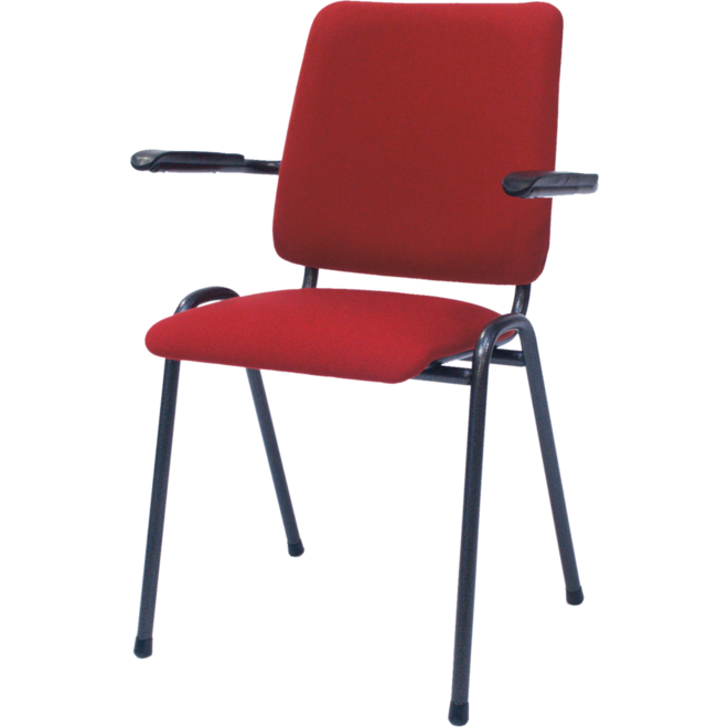 Stoel Time out, stoffen rug + zitting, armleggers en viltdoppen
