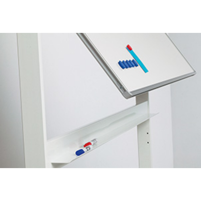 Kantelbord RC10mm profiel, email wit/wit incl. solid onderstel 100x150