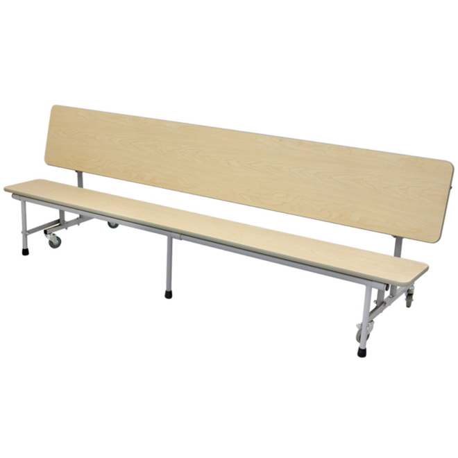 3-in1 tafel/zitbanken, H68 183cm x 69cm (zithoogte 37,5cm)