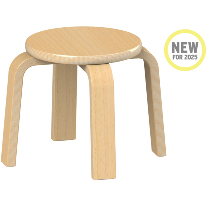 Kruk stapelbaar, hout, 31 cm, set van 4 stuks, PT1389
