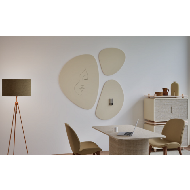 Chameleon Set Pebbles - (118x88, 88x75, 58x62 cm), Satin Almond