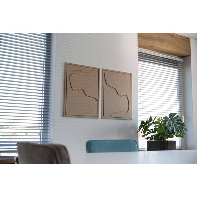 FLOW 2 luik -Acoustic Art - Bruin, 2 stuks, 80x60 cm