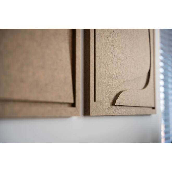FLOW 2 luik -Acoustic Art - Bruin, 2 stuks, 80x60 cm