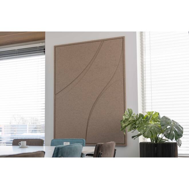 FLOW Extralarge - Acoustic Art - Bruin, 1 stuk, 160x120 cm