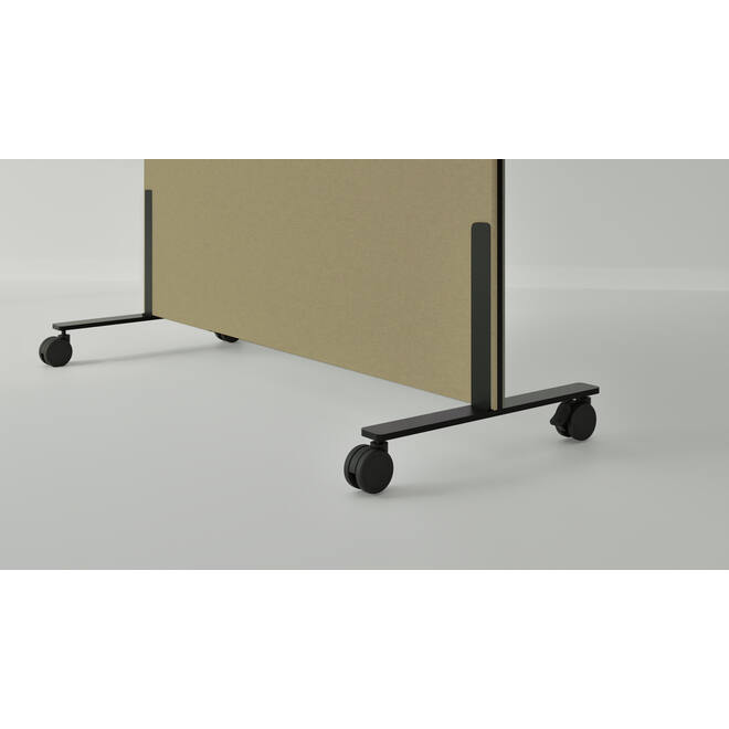Akoestische whiteboard Silva, 200 x 120 cm, Beige, verrijdbaar