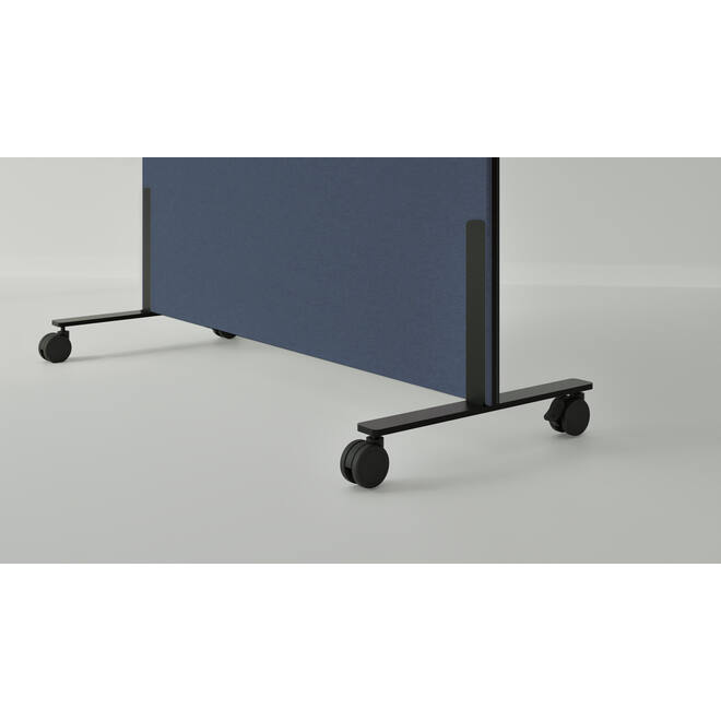 Akoestische whiteboard Silva, 200 x 120 cm, Blauw, verrijdbaar