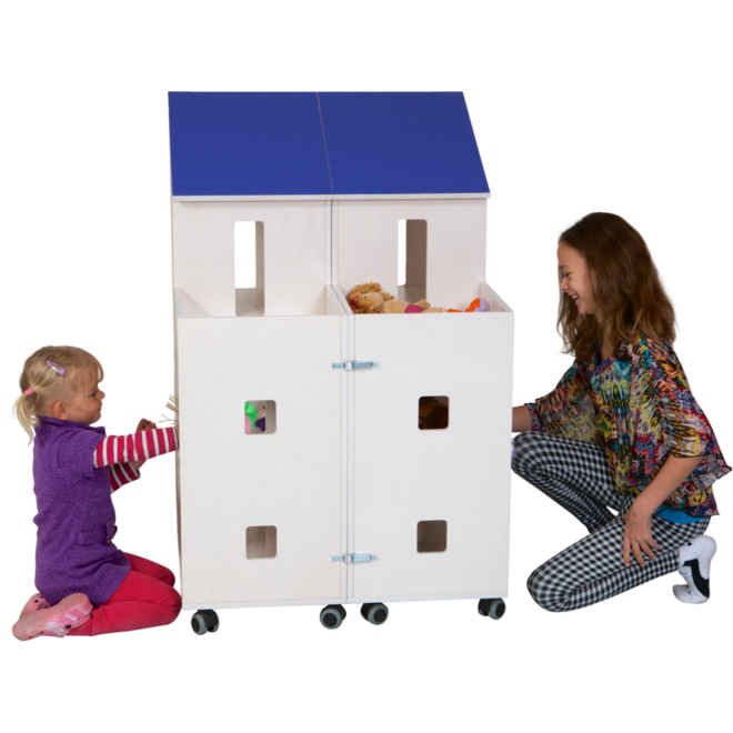 Klip Klap poppenhuis H115xB150xD37,5 cm dak