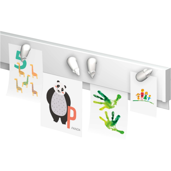 Info Rail magnetisch wit, 200 cm, incl. bevestigingsmateriaal