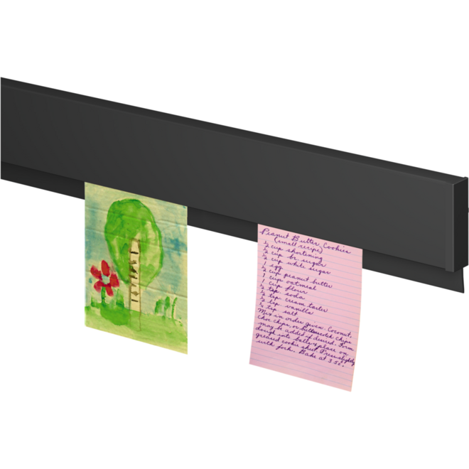 Info Rail zwart structuur 100 cm, incl. bevestigingsmateriaal