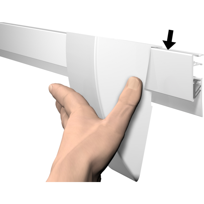 Opbergbakclip wit