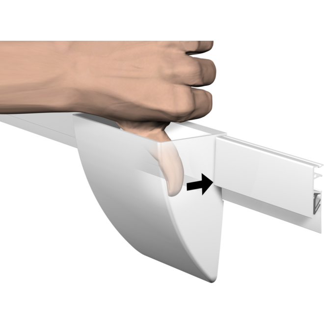 Opbergbakclip wit