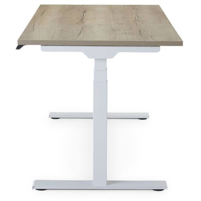 Bureau S-Line, Oak light, onderstel wit, 160x80 cm