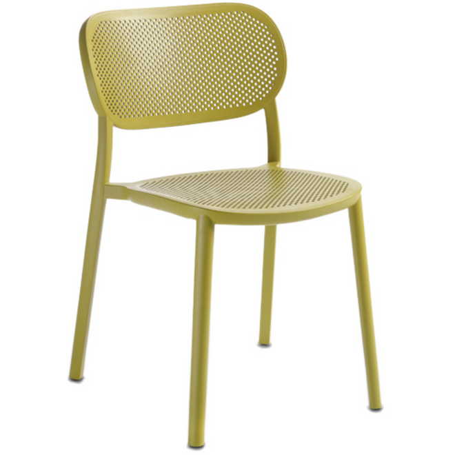 Stoel Nuta, zonder armleggers, Lime 35, set van 4 stoelen