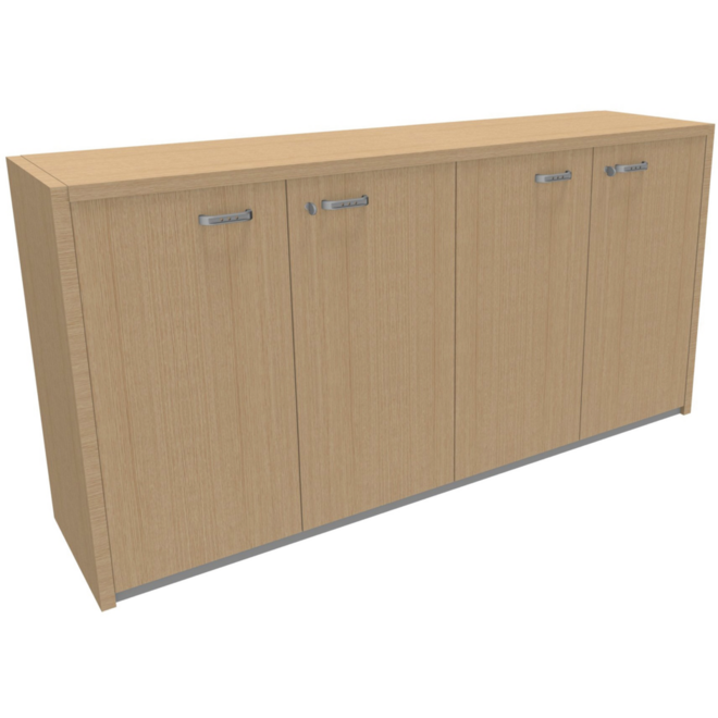 Kast Q4 172x45x134 cm, met top 30 mm, plint,soft close en zijwanden