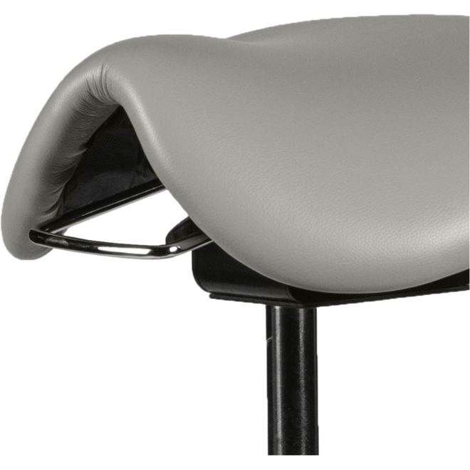 Zadelkruk zithoogte 50-69 cm, luxe kunstleder Donkergrijs/10