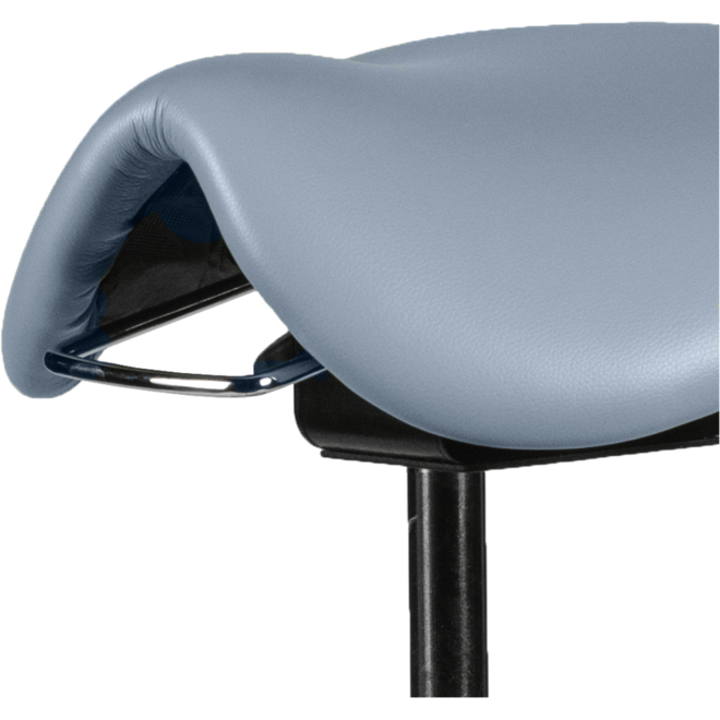 Zadelkruk zithoogte 50-69 cm, luxe kunstleder Donkergrijs/10