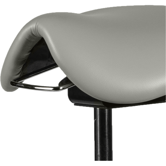 Zadelkruk zithoogte 50-69 cm, luxe kunstleder Donkergrijs/10