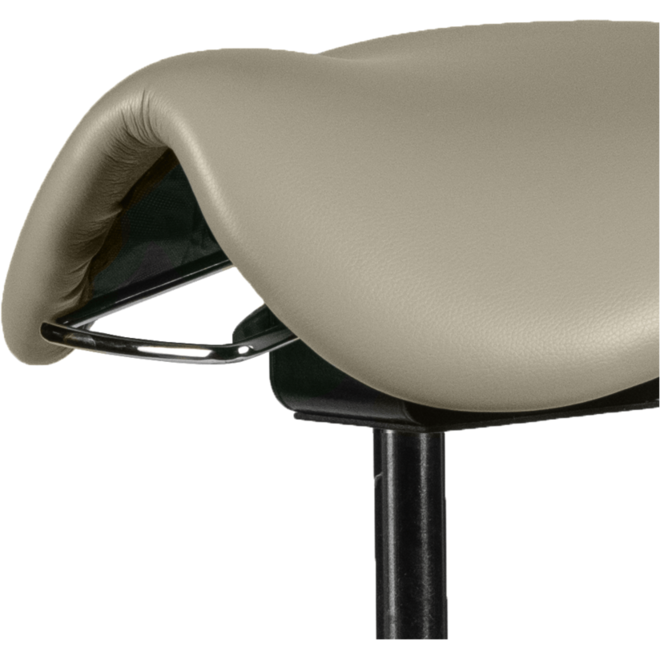 Zadelkruk zithoogte 50-69 cm, luxe kunstleder Donkergrijs/10