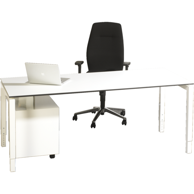 Werkplek Arca 180 x 80 cm melamine, instelb. 62-82 cm