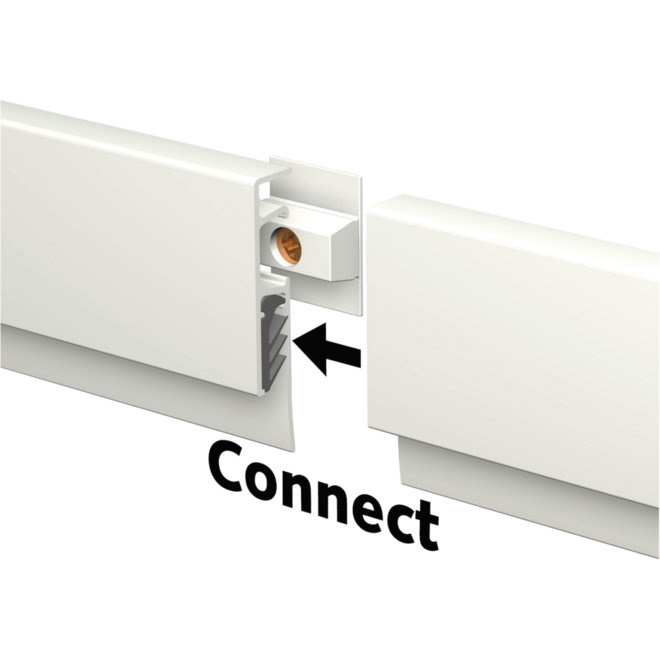 Info Rail wit 200 cm (inclusief bevestigingsmateriaal en eindkappen)