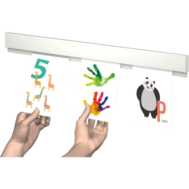 Info Rail wit 200 cm (inclusief bevestigingsmateriaal en eindkappen)