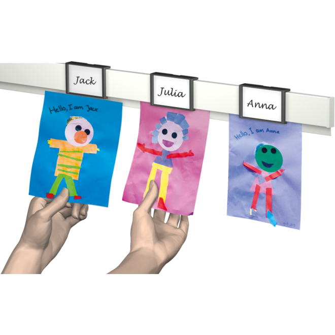 Info Rail me wit 200 cm (inclusief bevestigingsmateriaal en eindkappen)