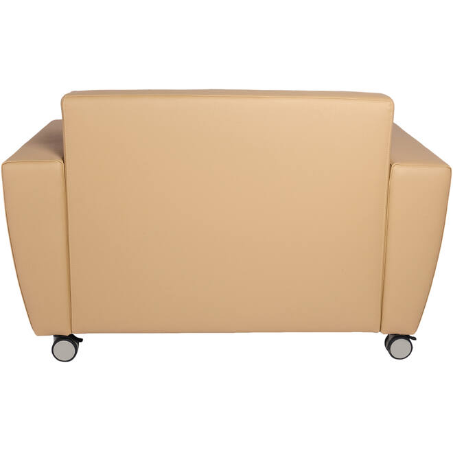 Bank Rolo 1,5-zits loveseat, geremde wielen, stof 7x 32M1709 classic java
