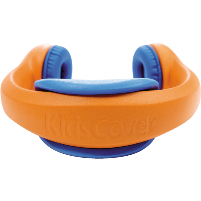 Safe 'n Sound hoofdtelefoon oranje, met afneembare textiel kabel