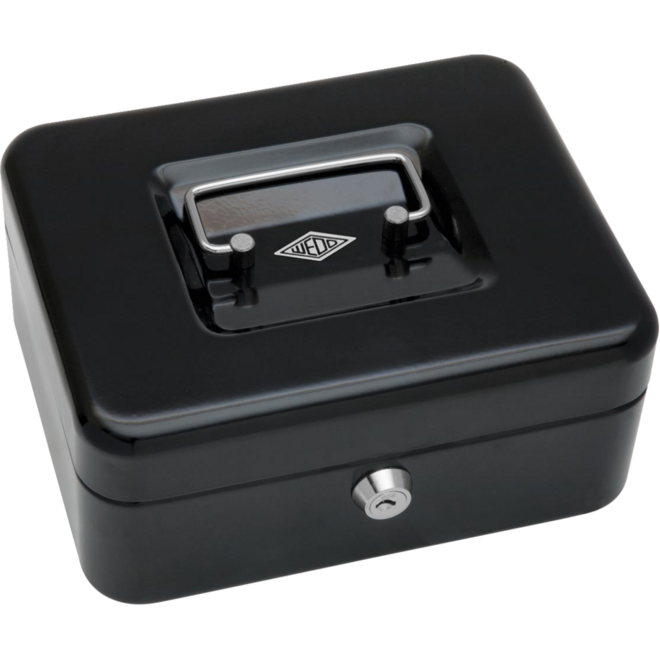 Geldkoffer met slot 20 x 16 x 9 cm zwart