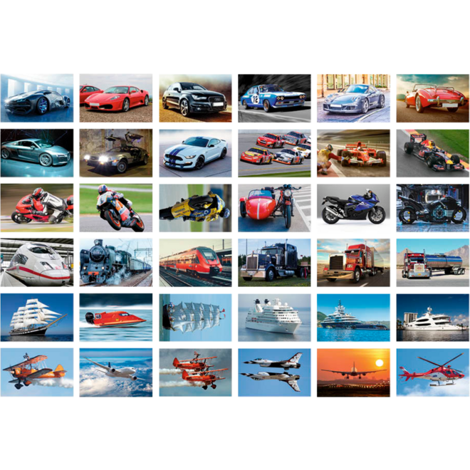 Beloningsstickers 440 voer-, vaar- en vliegtuigen, 36 mot, 720 st