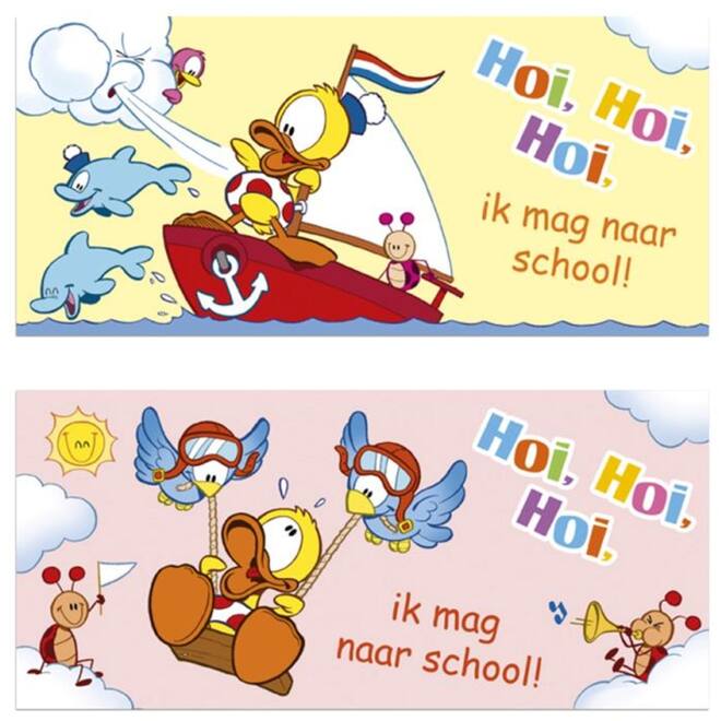 Oproepkaarten 5235 guusje school, 2 motieven, 25 stuks
