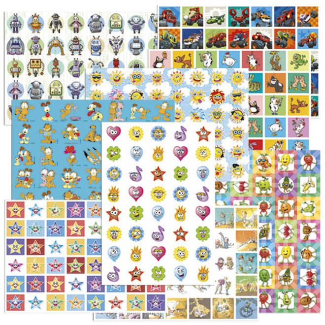 Beloningsstickers mixserie 319004 fantasie, 35 motieven, 700 st.