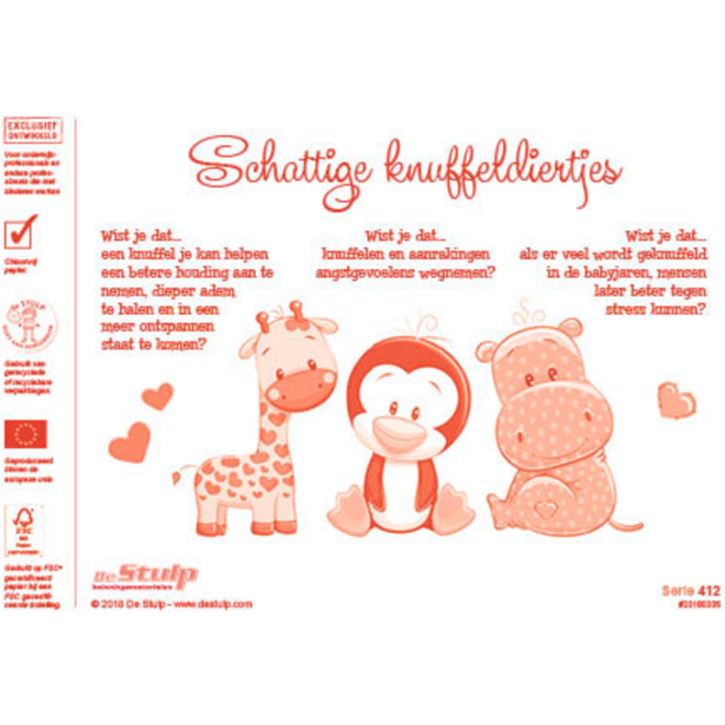 Beloningsstickers 412 knuffeldieren, 35 motieven, 700 stuks