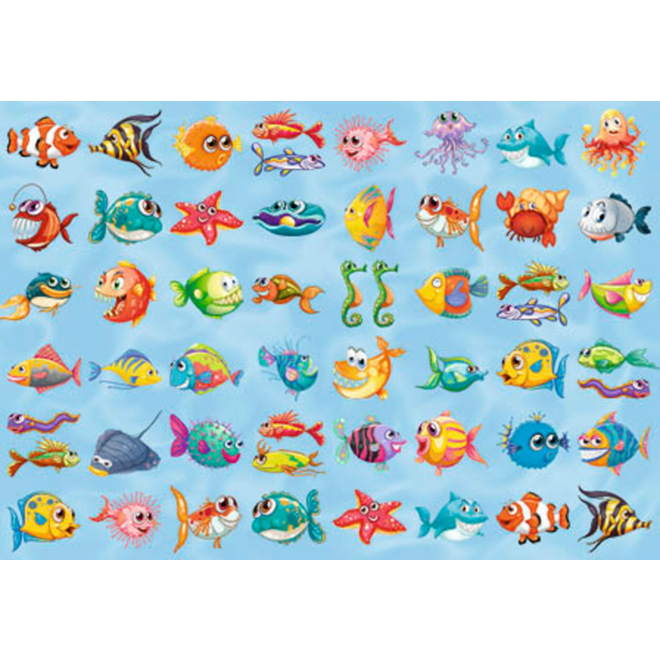 Beloningsstickers 414 kleurige vissen, 48 motieven, 960 stuks