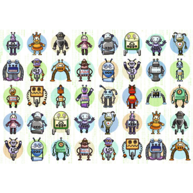 Beloningsstickers 416 Robots, 40 motieven, 720 stuks
