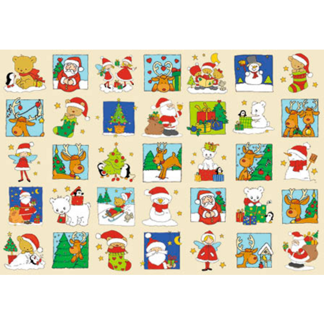Beloningsstickers 428 Kerstvriendjes, 35 motieven, 700 stuks