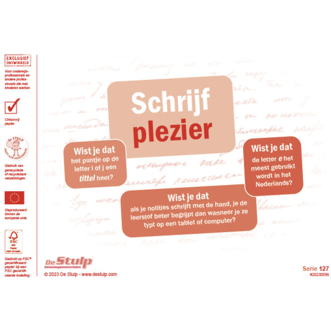Beloningsstickers 127 Schrijf plezier 24 motieven, 480 stickers