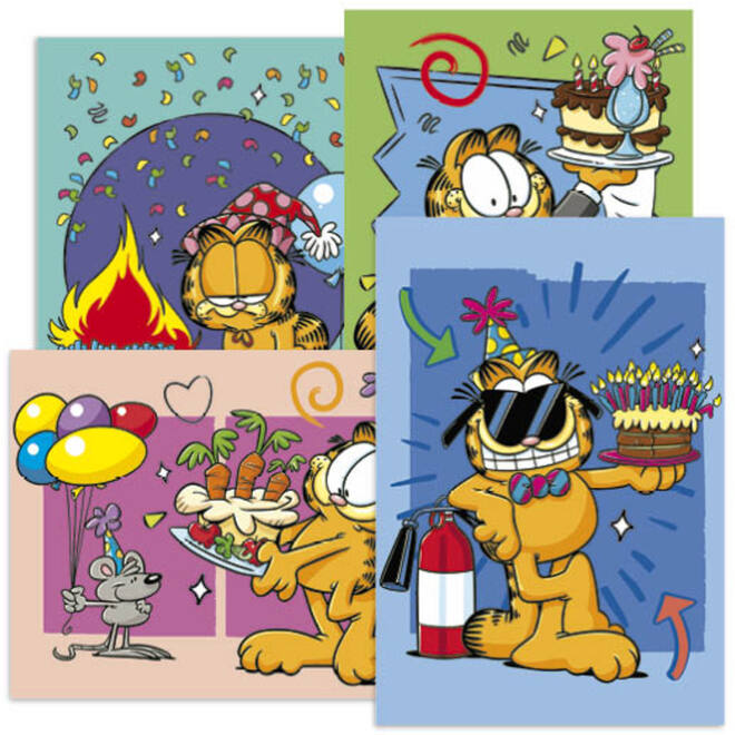 Miniposters Garfield 1097 4 motieven, 20 stuks