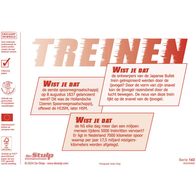Beloningsstickers Treinen 143 36 motieven, 720 stickers