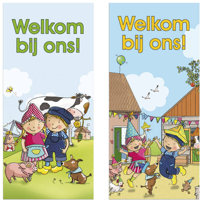 Oproepkaart Fien en Teun 5295 2 motieven, 25 stuks