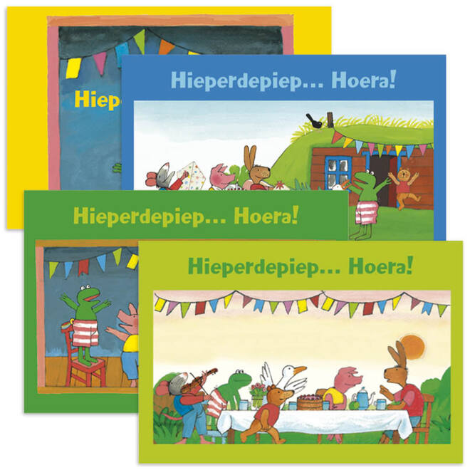 Miniposter 1114 kikker 4 motieven, 20 stuks
