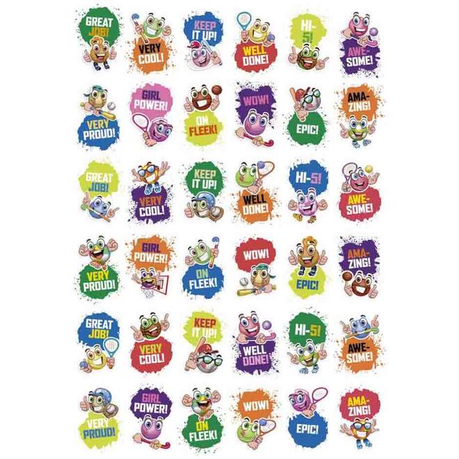 Beloningsstickers 150 Crazy balls 36 motieven, 720 stuks