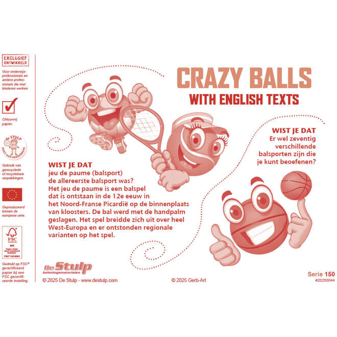 Beloningsstickers 150 Crazy balls 36 motieven, 720 stuks